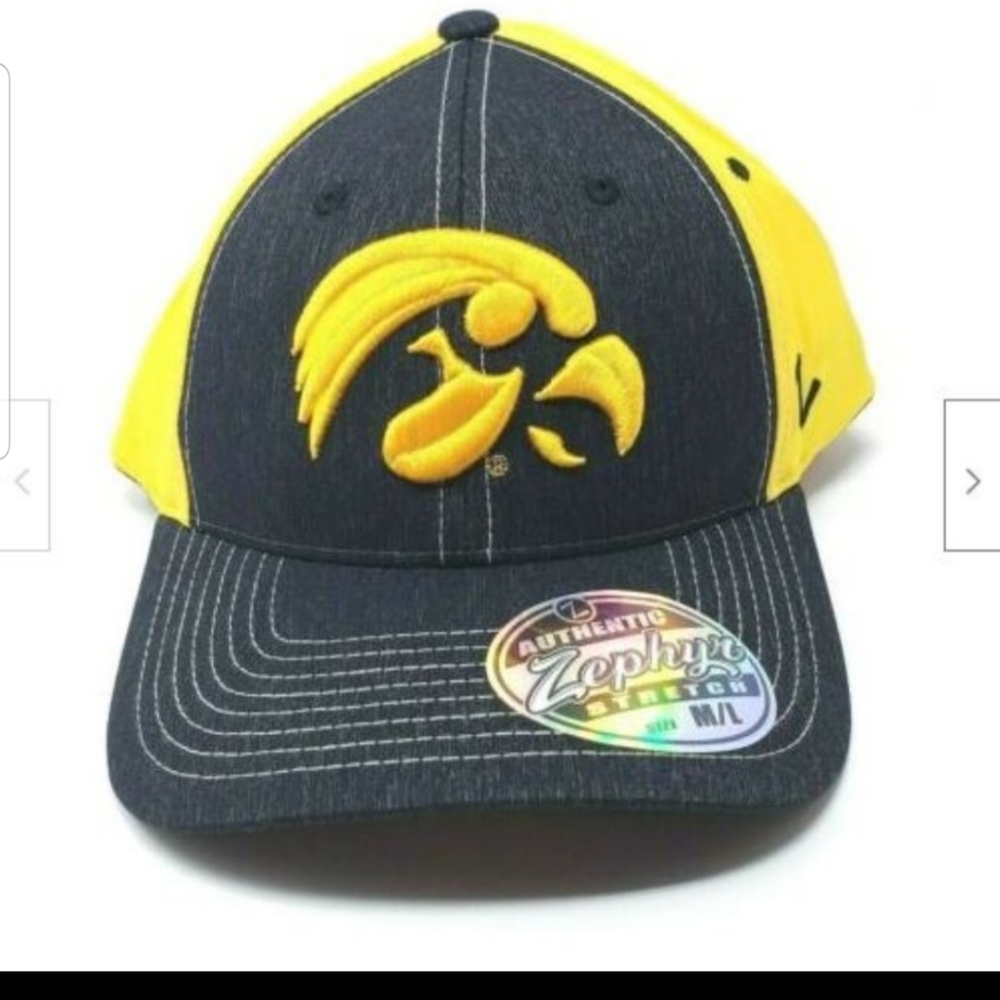 University of Iowa Hawkeyes Stretch-Back Hat M/L